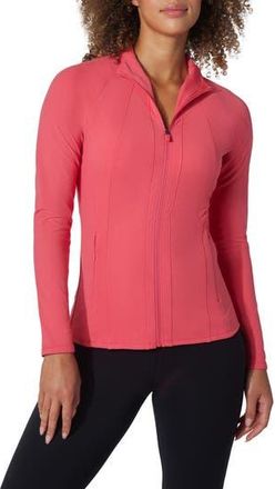 90 Degree by Reflex Brisa Interlock Flared Full Zip Sweatshirt in Claret Red at Nordstrom Rack, Size X-Small