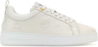 MCM logo-debossed leather sneakers - women - Leather - 37 - White