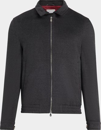 Brunello Cucinelli Men & apos;s Stretch-Jersey Jacket