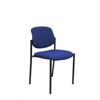 Piqueras y Crespo Piqueras Y Crespo - Villalgordo Silla Confidente De 4 Patas Y Estructrua Negra Tejido Bali Color Azul