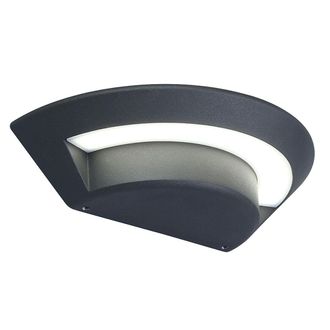 Loops Outdoor IP54 Wall Light Sconce Graphite Finish LED 7W Bulb Outside External