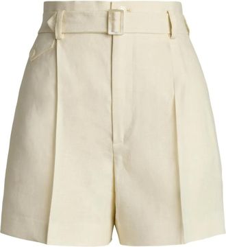 Ralph Lauren Collection Denise shorts - women - Linen/Flax - 10 - Neutrals