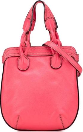 Loewe Pre-owned Handbags, female, Pink, Size: ONE SIZE Pre-owned Leather Satchel Bag