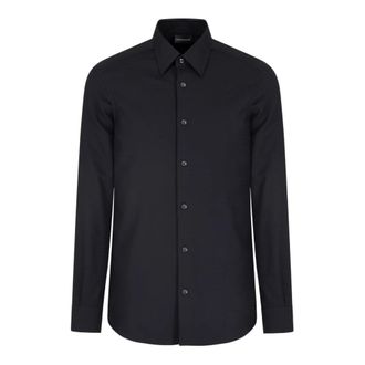 Emporio Armani Zwarte Casual Overhemden Af 143411Fc 200 - Heren - Casual Overhemden - Zwart - 3XL - Overhemden