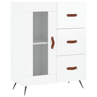 Berkfield Home Sideboard High Gloss White 69.5x34x90 cm Engineered Wood
