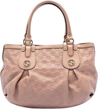 Gucci Pre-owned Scarlett Tote - Dames - Vintage Handtas - Bruin - ONE Size - Leer - Vintage