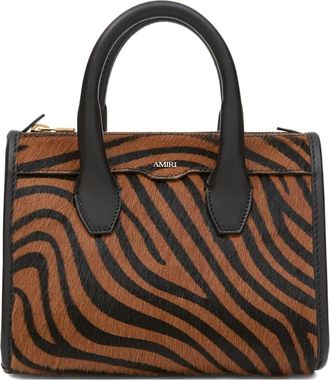 Amiri Borsa tote Triangle Zebra micro - Marrone