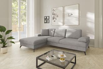 Sit&more Ecksofa »Morris Jubi L-Form, B: 247 cm« mit Armteilfunktion & 1 Zierkissen, optional Bettfunktion