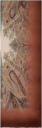 Etro Silky Scarves - Heren - Zijden sjaals - Oranje - ONE Size - Accessoires