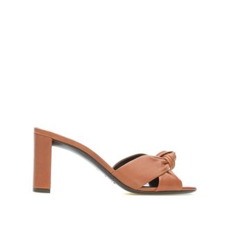 Saint Laurent Bianca Mules - Dames - Muiltjes - Bruin - 36 EU - Leer - Schoenen