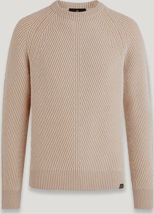 Belstaff Belstaff Jersey De Cuello Redondo Acanalado Centenary para hombre Lana Tiza/Siena 2XL