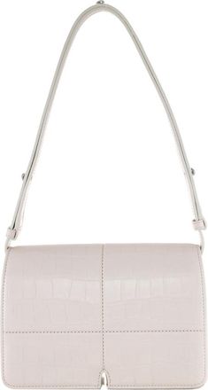 Burberry Snip Croc-Embossed Leather Shoulder Bag