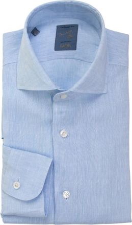 Barba Formal Shirts - Heren - Zakelijke Overhemden - Blauw - XL - Overhemden