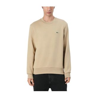 Lacoste Sweatshirts, male, Beige, Size: XL Beige Classic Fit Sweatshirt