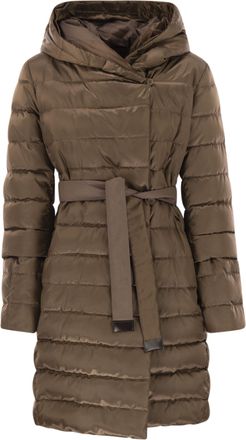 Max Mara Novef Reversible Down Jacket In Water Repellent Satin