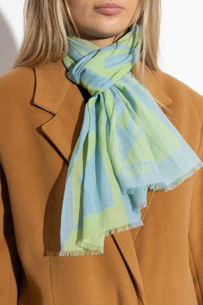 Moschino Scarf With Logo, Unisex, Green