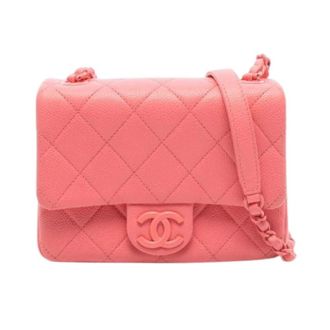 Chanel Pre-owned Mini Matelasse Grained Calf Shoulder Bag - Dames - Pre-owned - Roze - Maat: ONE Size Leer