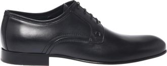 Baldinini Leren Veterschoenen - Heren - Nette schoenen - Zwart - 41 EU - Leer - Schoenen