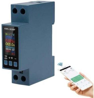 OEM Medidor De Energ&iacute;a Inteligente 8 En 1 De 40 A, Wi-fi, 220 V, Con Protecci&oacute;n Contra Sobretensiones Y Sobrecalentamiento (kws-303wf)