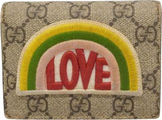 Gucci Brown Multi-Color Pvc Wallet (Bi-Fold) (Pre-Owned)