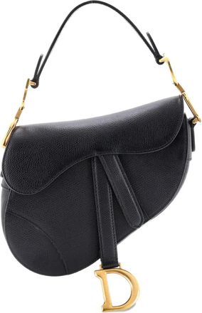 Dior Borsa a spalla Saddle mini in pelle - Nero