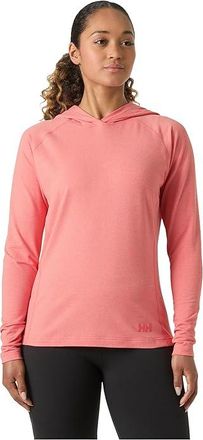 Helly Hansen Hooded Pullover Womens Sweater Sunset Pink : MD, Elastane/Polyester