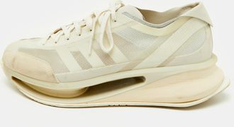 Yohji Yamamoto X Adidas White Suede And Mesh S-Gendo Run Sneakers