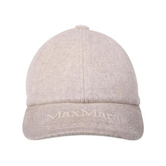 Max Mara Lancia Baseball Cap - Dames - Petten - Beige - 57 CM - Kasjmier - Accessoires
