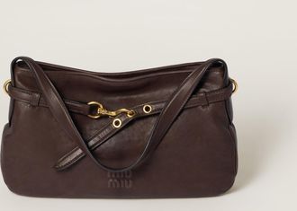 Miu Miu Aventure Nappa Leather Bag, Woman, Briarwood
