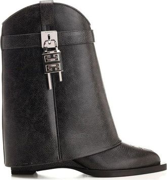 Givenchy Black Leather Ankle Womens Boots