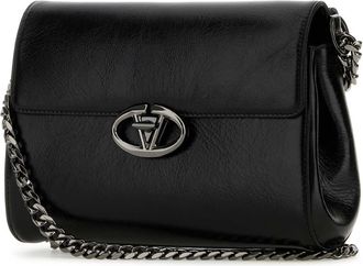 Valentino Garavani Womens Black Leather Vlogo Shoulder Nero Borse A Tracolla Bag