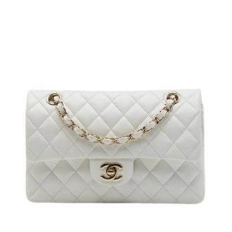 Chanel Pre-owned Double Flap Schoudertas - Dames - Pre-owned - Wit - Maat: ONE Size Leer
