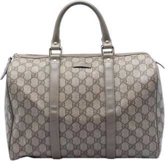 Gucci Pre-owned Boston Bag - Dames - Vintage Handtas - Beige - ONE Size - Leer - Vintage