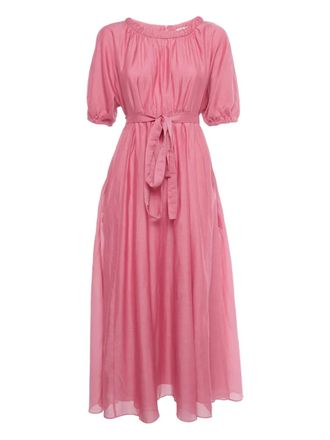 Max Mara cotton belted dress - Rosa