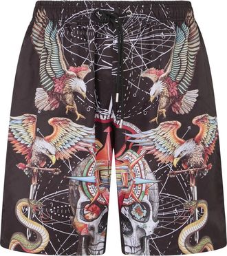 Philipp Plein Heren, Korte broeken, Zwart, Maat: M Nylon