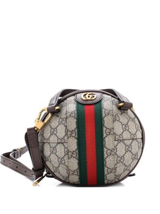 Gucci Ophidia Basketball Bag GG Coated Canvas Mini shoulder bag - Brown