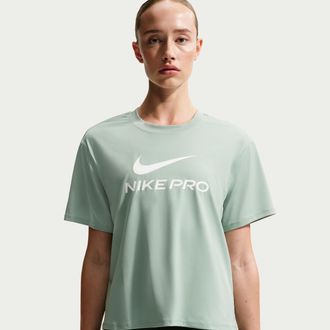 Nike Womens Nike Pro Loose T-Shirt in Green | IQ0820-006