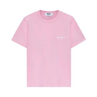 Msgm T-Shirts, female, Pink, Size: M T-Shirt 4041Mdm540267002
