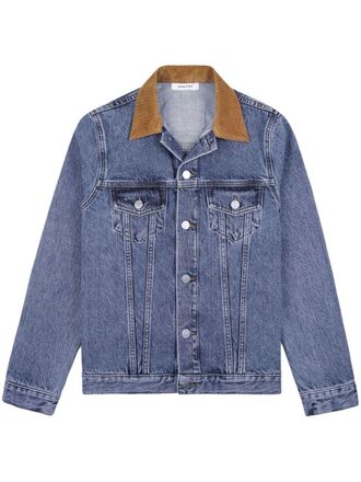 Sporty & Rich Giacca denim con collo a contrasto - Blu