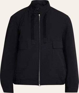 sacai Mens Nylon Flap-Pocket Jacket