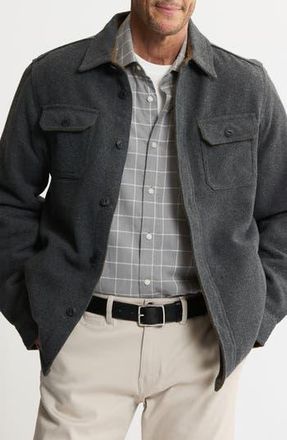 J.A.C.H.S. Herringbone Knit Shirt Jacket in Charcoal at Nordstrom Rack, Size Medium