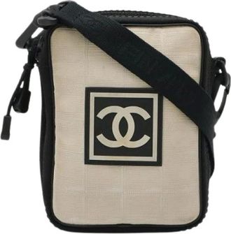 Chanel Pre-owned Cross Body Bags, female, Beige, Size: ONE SIZE Pre-owned Sports Line Nylon 2way Waist Bag