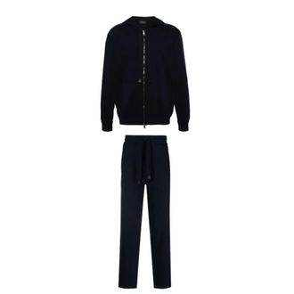 Brioni Straight Broeken - Heren - Trainingspakken - Blauw - L - Katoen - Fitness