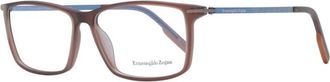 Ermenegildo Zegna Bruine Havana-stijl Brilmonturen - Heren - Brillen - Bruin - ONE Size - Accessoires
