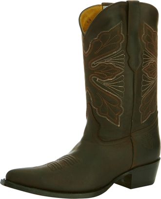 Grinders Mens Dallas Cowboy Boots DAL-BRO-40 Brown 7 UK, 40 EU