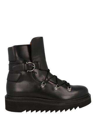 Ferragamo Giulio Lace-Up Demi Boots