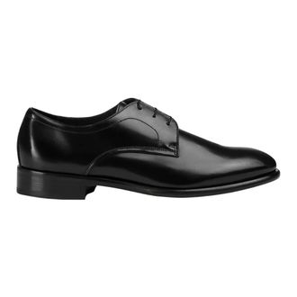 Doucal's Stringata Derby a Tre Fori - Heren - Nette schoenen - Zwart - 41 1/2 EU - Leer - Schoenen