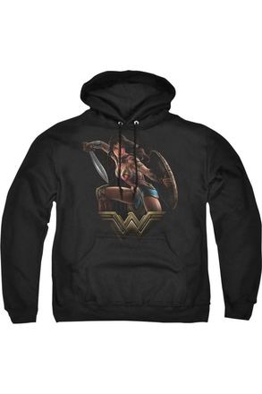 Gildan Wonder Woman Movie Fight Adult Pull Over Hoodie / Hooded Sweatshirt