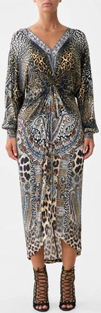 Camilla Twist Front Dress In Istanbul Animalia