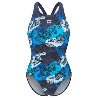 Arena Camo Swimsuit V Back L Badeanzug f&uuml;r Damen | blau